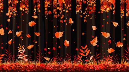 Wall Mural - autumn leaves