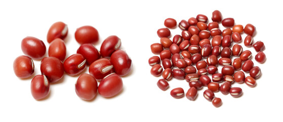 Canvas Print - red beans isolated on white background