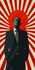 Poster - Businessman in a dynamic pattern.