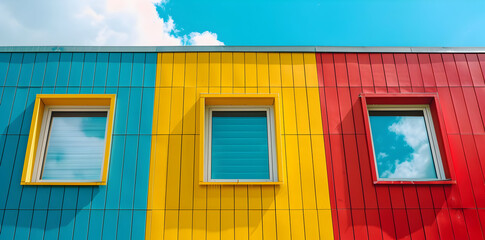 Poster - Colorful Building Windows Photo