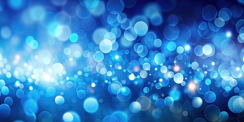 Wall Mural - Abstract blue shining bokeh on background, bokeh, abstract, blue, shining, glowing, lights, background,overlay, festive