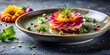 © Sujid - A stunning stock photo depicting a unique fusion of a flower and a delectable dish, creating a visually captivating concept