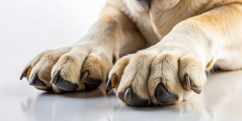 Canvas Print - High quality image of a single Labrador Retriever dog foot, Labrador Retriever, dog, foot, pet, paw, animal