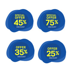 Sticker - set of labels for special offer discount