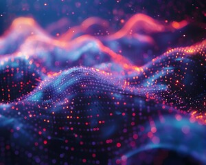 Wall Mural - mesmerizing music visualizer with dynamic colorful patterns and reactive beats