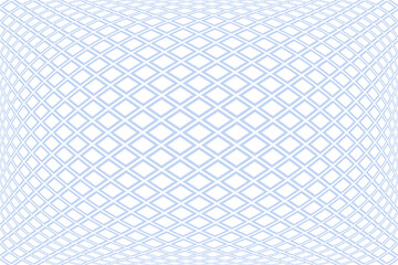 Canvas Print - Abstract Convex Geometric Diamonds Pattern with 3D Illusion Effect. Light Blue and White Textured Background. 