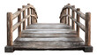 © mg photo - Wooden bridge isolated on white created with Generative AI