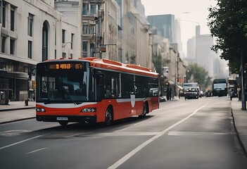 bus city street goes asphalt automobile big blur blurred business car coach drive express glasses highway motion movement moving passenger public ride road sky speed tint tour