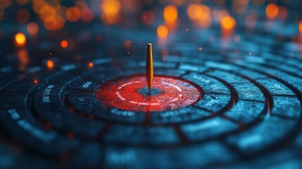 Wall Mural - marketing online with campaign targeting: a detailed 3d render of targeting techniques in marketing 