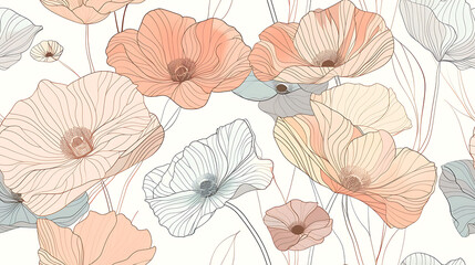 Naklejka na meble floral pattern