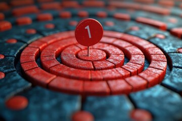 Poster - marketing online with advertising targeting: a detailed 3d render of targeting techniques in adverti