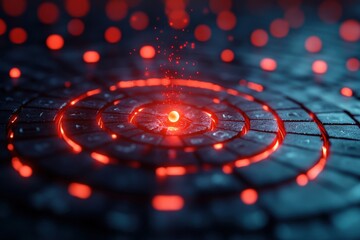 Sticker - marketing online with digital targeting: a detailed 3d render of digital targeting techniques, inclu