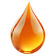 © Sippung - Glossy orange droplet with smooth surface and round shape on a transparent background clipart