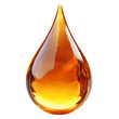 © Sippung - Glossy golden yellow water droplet with smooth surface and round shape on a transparent background clipart