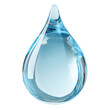 © Sippung - Glossy light blue droplet with smooth surface and round shape on a transparent background clipart