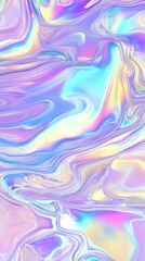 Canvas Print - Iridescent marble swirl with cool toned hues