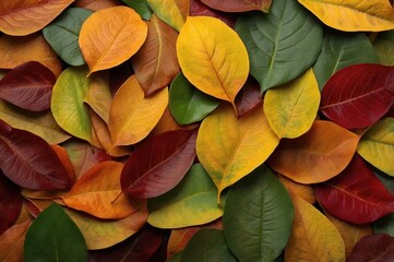 Poster - colorful autumn leaves background
