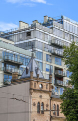 Poster - View at the old center of Vilnius on Lithuania