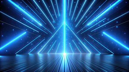 Wall Mural - Star Wars style blue glowing lines background, sci-fi, futuristic, technology, space, glowing, abstract, digital, neon
