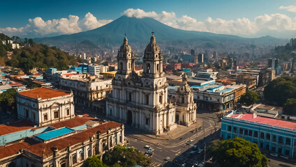 Wall Mural - Capital city of Guatemala heritage