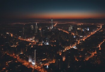 Wall Mural - lights city abstract architecture asphalt auto automobile background blue blur bridge building bus b