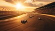 © MaxStock - Race cars on track during sunset