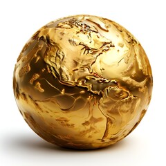 Poster - golden christmas ball isolated