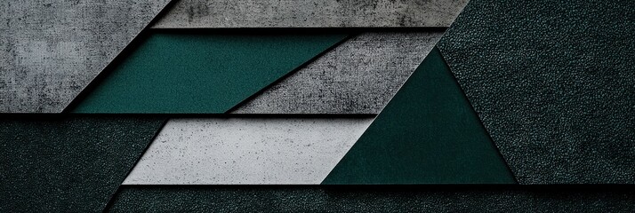 Fototapete - Layers of textured materials create an abstract geometric design, showcasing contrasting colors and shapes in a contemporary arrangement