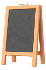 Poster - 3D Illustration of a Food Display Board.