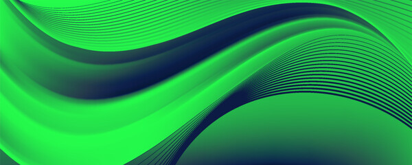 Wall Mural - green and yellow abstract background with wavy lines and wavy shapes. great for wallpaper, banner, poster, presentation, cover,