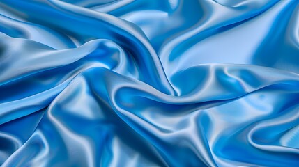 Wall Mural - Abstract Blue Satin Fabric Background