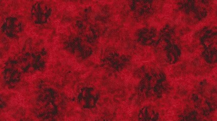 Leinwandbilder - A vibrant red abstract design showcases dark shadowy patterns, creating a visually striking texture full of depth and movement