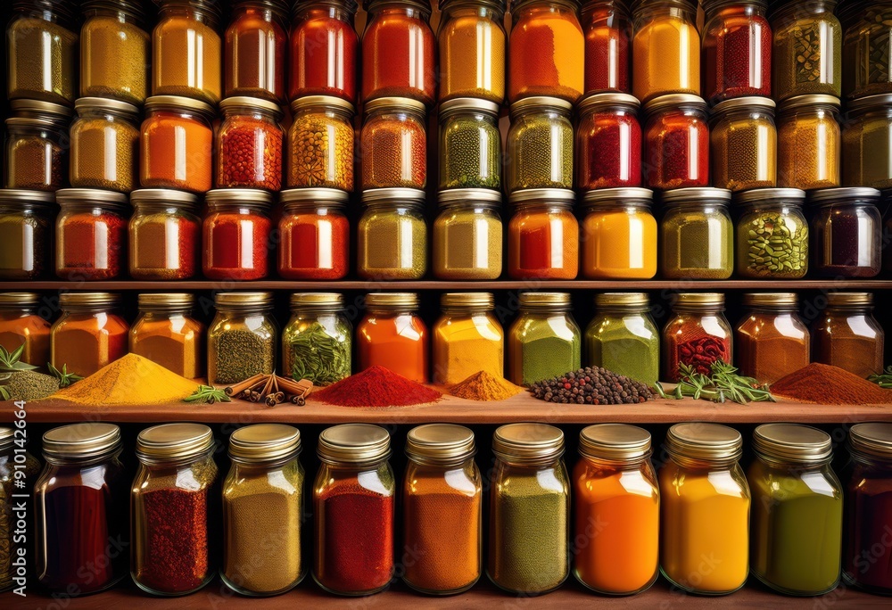 vibrant-array-unique-spices-showcased-glass-highlighting-rich-textures