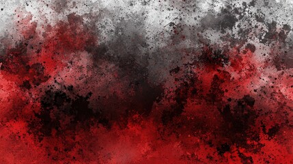 Aufkleber - An abstract blend of red, black, and white colors creates a striking visual effect, showcasing dynamic movement and emotion