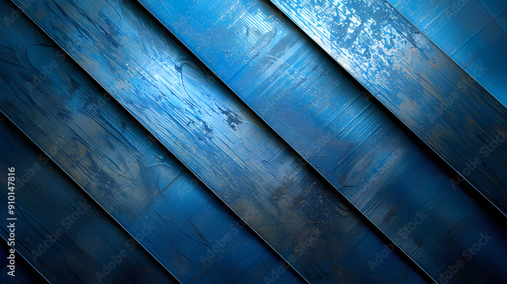 Abstract blue background with diagonal stripes creating a textured and ...
