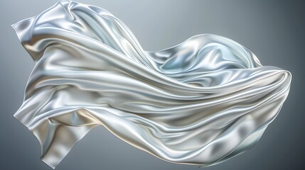 Wall Mural - Abstract White Fabric Drape