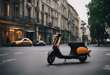 transports scooter urbains transport city 2 wheel urban elegance street woman girl helmet danger protection risk insurance pollution ecology traffic