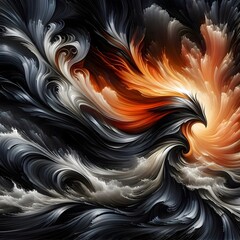 Sticker - fractal flame background