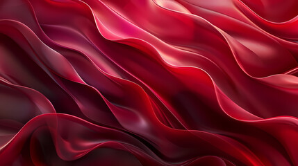 Poster - Abstract red and pink 3D wavy background.  Glossy and shiny texture.  Great for a modern design.