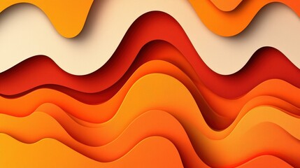 Leinwandbilder - Warm orange and red waves intertwine in a dynamic design, showcasing a vibrant and contemporary abstract pattern