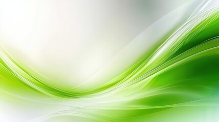 Poster - Flowing green waves create a calming visual against a softly illuminated backdrop, emphasizing movement and tranquility