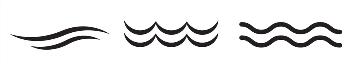 simple water wave vector illustration