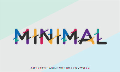 Wall Mural - Minimal stylish typography letters font logo design
