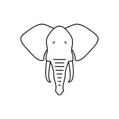 Canvas Print - Elephant vector icon