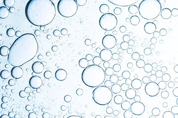 Wall Mural - Macro soda bubbles,Soda water isolated on white background. Oxygen bubble texture.