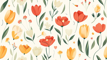 Wall Mural - flower pattern