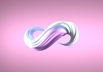 Multicoloured Infinity Sign. 3D Render