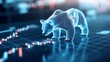 © InkCrafts - A powerful digital illustration of a bearish bear, representing the symbolic nature of stock analysis, competition, and market trends