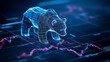 © InkCrafts - A powerful digital illustration of a bearish bear, representing the symbolic nature of stock analysis, competition, and market trends