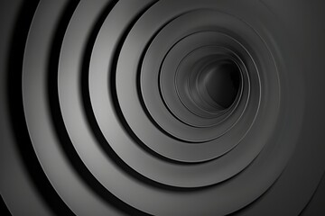 Wall Mural - Abstract black background with circular shapes and shadows